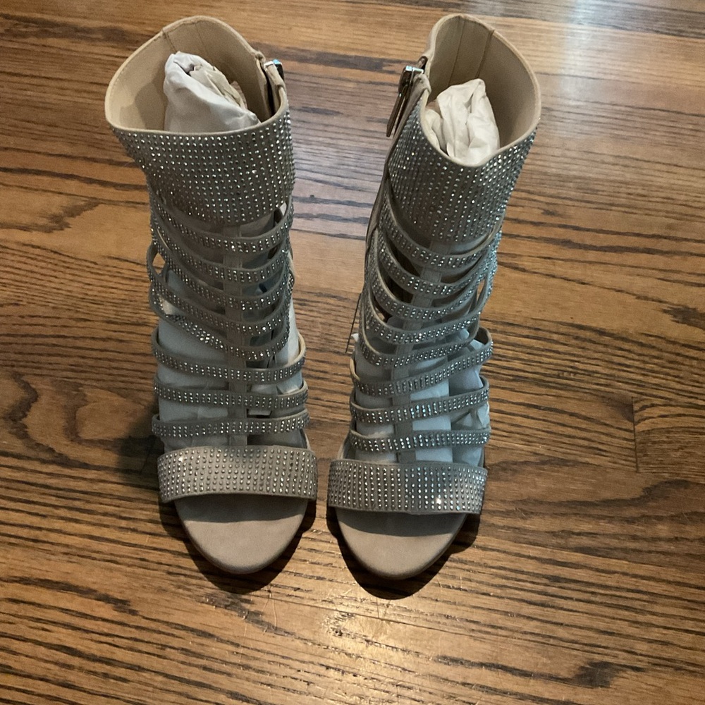 Vince Camuto Silver Strappy Heels